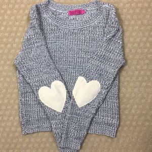 Heart Elbow Patch Sweater